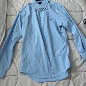 Ralph Lauren Light Blue Button-Down Slim Fit Dress Shirt